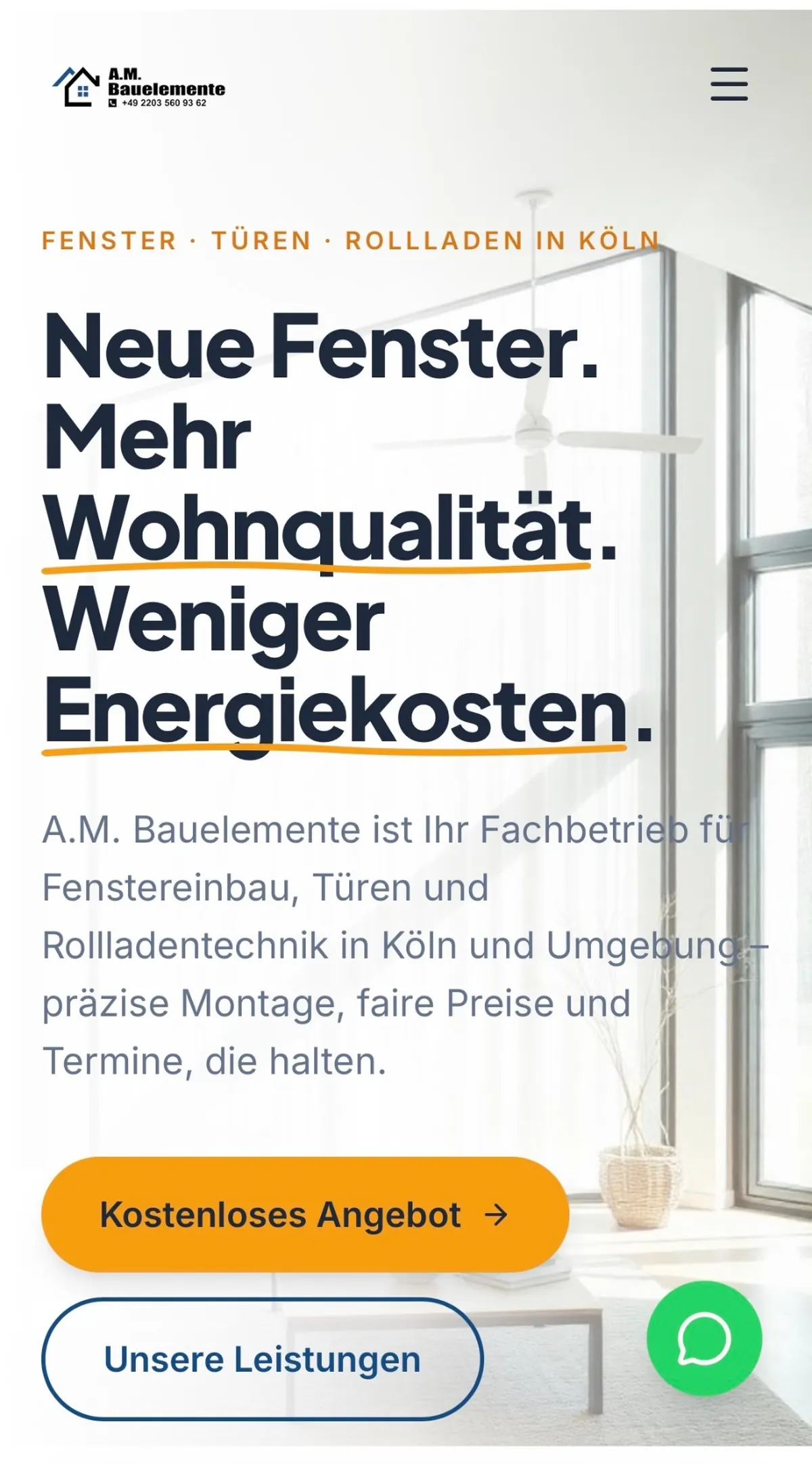 A.M. Bauelemente, Website von stratege