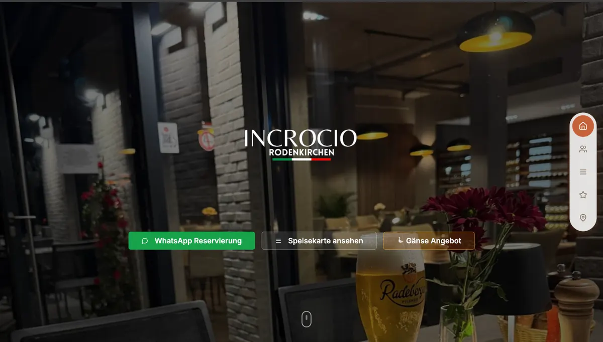 Incrocio, Website von stratege